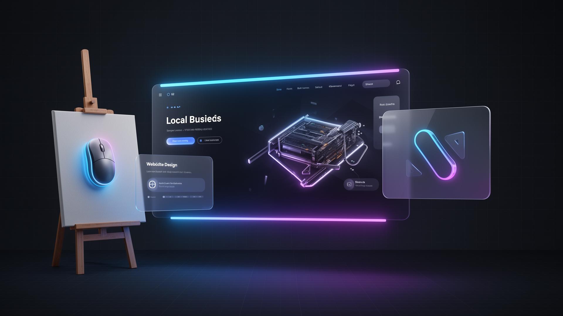Premium website design workspace mockup
